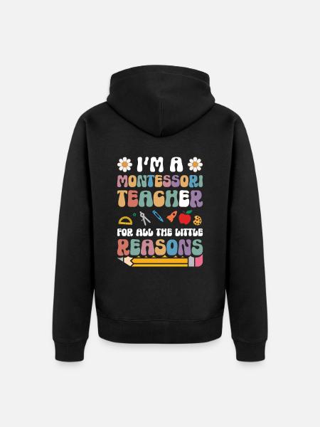 I'm a - Unisex Premium Organic Zip Hoodie - black