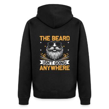 La barbe ne va nulle part Barbes Poils du visage - Veste à capuche bio Premium Unisexe - noir - Dos - Nico (187cm)