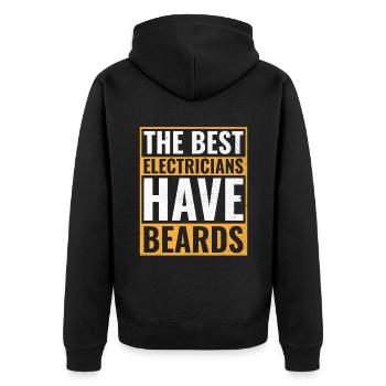Les meilleurs électriciens ont des barbes Électricien - Veste à capuche bio Premium Unisexe - noir - Dos - Nico (187cm)