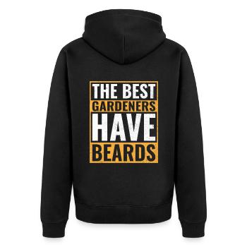 Les meilleurs jardiniers ont des barbes Jardinier Barbe - Veste à capuche bio Premium Unisexe - noir - Dos - Nico (187cm)