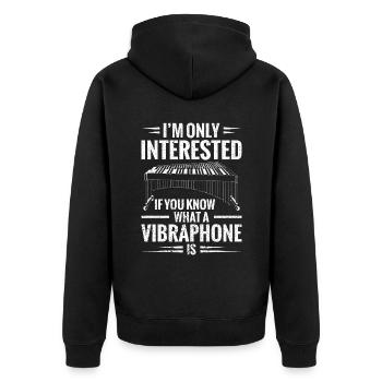 Mich Interessiert Nur, Ob Sie Wissen, Was Ein - Unisex Premium Bio Zip Hoodie - Schwarz - Hinten - Nico (187cm)