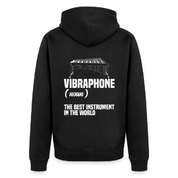 Vibraphone (noun), the best instrument of the - Unisex Premium Organic Zip Hoodie - black - Back - Nico (187cm)