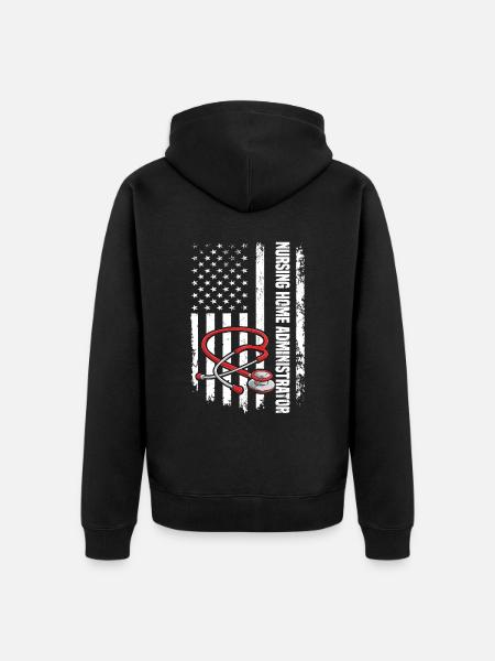 Nursing Home Administrators - Unisex Premium Organic Zip Hoodie - black
