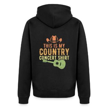 Das ist mein Country-Konzert-Musik-Song-Liebhaber - Unisex Premium Bio Zip Hoodie - Schwarz - Hinten - Nico (187cm)