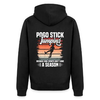 Le pogo-stick jumping, parce que les sports cool ne le font pas - Veste à capuche bio Premium Unisexe - noir - Dos - Nico (187cm)