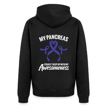 Mon pancréas a pu travailler avec mon - Veste à capuche bio Premium Unisexe - noir - Dos - Nico (187cm)