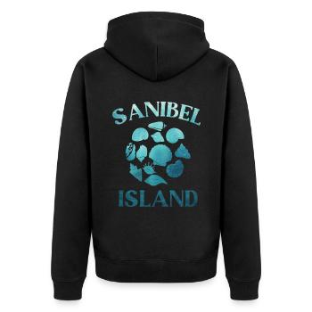 The island of Sanibel is calling and I have to go - Unisex Premium Organic Zip Hoodie - black - Back - Nico (187cm)