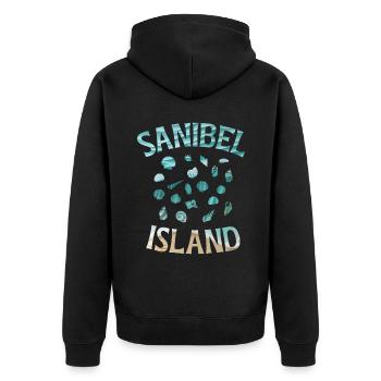 La vie est meilleure sur l’île de Sanibel - Veste à capuche bio Premium Unisexe - noir - Dos - Nico (187cm)