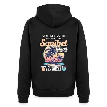 Ce ne sont pas tous ceux qui font de la randonnée sur l’île de Sanibel - Veste à capuche bio Premium Unisexe - noir - Dos - Nico (187cm)