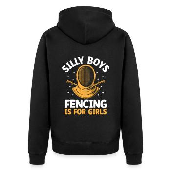Silly Boys Fencing est pour les filles Fence Sword Fencer - Veste à capuche bio Premium Unisexe - noir - Dos - Nico (187cm)