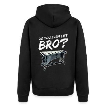 Vibraphone Soulèves-tu même mon frère ? - Veste à capuche bio Premium Unisexe - noir - Dos - Nico (187cm)