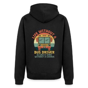 La vie sans chauffeur de bus est comme une chanson sans - Veste à capuche bio Premium Unisexe - noir - Dos - Nico (187cm)
