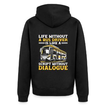 La vie sans chauffeur de bus est comme un scénario sans - Veste à capuche bio Premium Unisexe - noir - Dos - Nico (187cm)