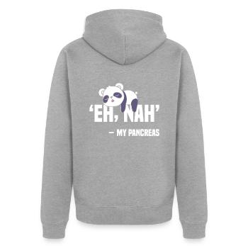 Only losers need a pancreas - Unisex Premium Organic Zip Hoodie - heather grey - Back - Nico (187cm)