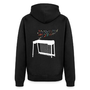 Ich Spiele Pedal-steel-gitarre, Was Ist Deine - Unisex Premium Bio Zip Hoodie - Schwarz - Hinten - Nico (187cm)