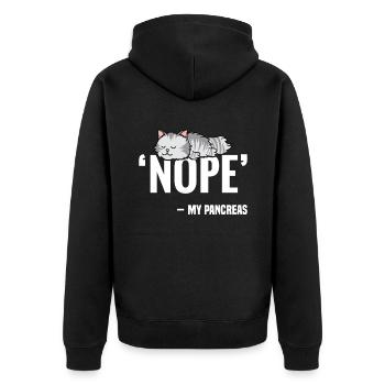 Seuls les perdants ont besoin d’un pancréas - Veste à capuche bio Premium Unisexe - noir - Dos - Nico (187cm)