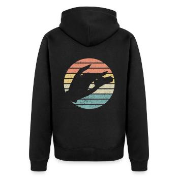 Ich Spiele Pedal-steel-gitarre, Was Ist Deine - Unisex Premium Bio Zip Hoodie - Schwarz - Hinten - Nico (187cm)