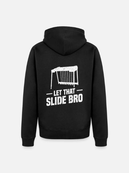 Let this foil bro - Unisex Premium Organic Zip Hoodie - black