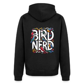 Bird Nerd Birdwatching Birder Birds Birdwatcher - Veste à capuche bio Premium Unisexe - noir - Dos - Nico (187cm)