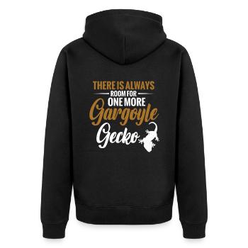 There is always room for another - Unisex Premium Organic Zip Hoodie - black - Back - Nico (187cm)