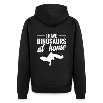J’ai des dinosaures à la maison - Veste à capuche bio Premium Unisexe - noir - Dos - Nico (187cm)