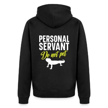 Les domestiques ne caressent pas - Veste à capuche bio Premium Unisexe - noir - Dos - Nico (187cm)