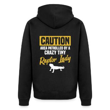 CAUTION AREA from a crazy tiny - Unisex Premium Organic Zip Hoodie - black - Back - Nico (187cm)