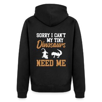 Sorry, I can't remember my - Unisex Premium Organic Zip Hoodie - black - Back - Nico (187cm)