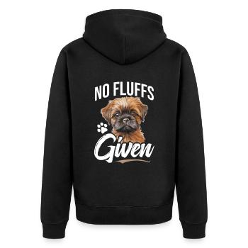Griffon de Bruxelles : pas de peluches - Veste à capuche bio Premium Unisexe - noir - Dos - Nico (187cm)