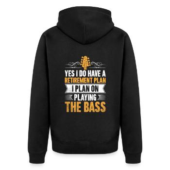 Yes I Do Have A Retirement Plan I Plan On Playing - Unisex Premium Organic Zip Hoodie - black - Back - Nico (187cm)