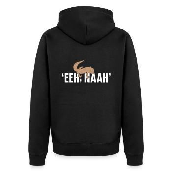 Gargoyle Geckos Ich Kann Eeh Fliegen, Naah - Unisex Premium Bio Zip Hoodie - Schwarz - Hinten - Nico (187cm)