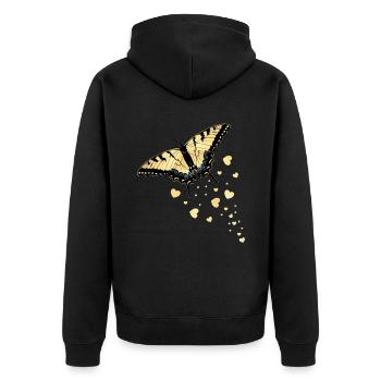 Les machaons tigrés sont les meilleurs pour les filles - Veste à capuche bio Premium Unisexe - noir - Dos - Nico (187cm)