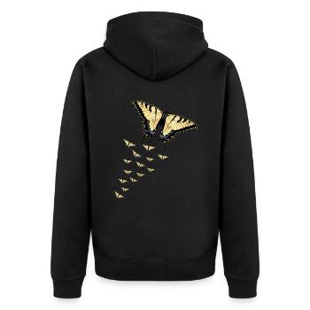 Les machaons tigrés sont les meilleurs pour les filles - Veste à capuche bio Premium Unisexe - noir - Dos - Nico (187cm)
