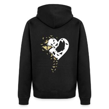 Le machaon tigré est le meilleur ami d’un ami - Veste à capuche bio Premium Unisexe - noir - Dos - Nico (187cm)
