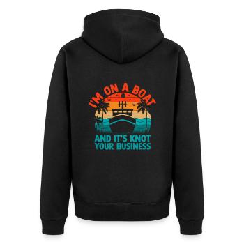 Je suis sur un bateau et c’est Knot Your Business Paddle - Veste à capuche bio Premium Unisexe - noir - Dos - Nico (187cm)
