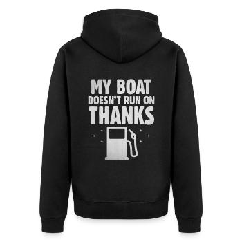 Mon bateau ne roule pas grâce au pédalo - Veste à capuche bio Premium Unisexe - noir - Dos - Nico (187cm)