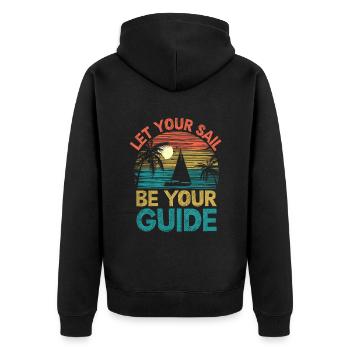 Laissez votre voile être votre guide Pédalo - Veste à capuche bio Premium Unisexe - noir - Dos - Nico (187cm)