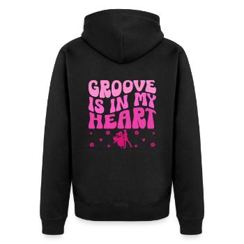 Groove Is In My Heart For Dancing Dancer - Unisex Premium Organic Zip Hoodie - black - Back - Nico (187cm)