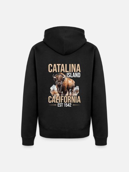 Catalina Island Birthday Crew - Unisex Premium Organic Zip Hoodie - black
