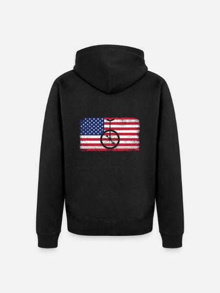 This guy loves unicycles - Unisex Premium Organic Zip Hoodie - black