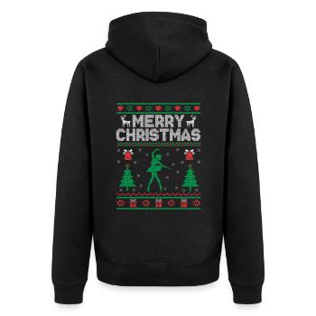 Danse de Noël pour danser chorégraphie - Veste à capuche bio Premium Unisexe - noir - Dos - Nico (187cm)
