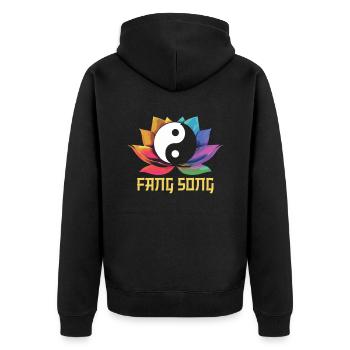 Catch Song Flower Losing Go And Deep - Unisex Premium Organic Zip Hoodie - black - Back - Nico (187cm)