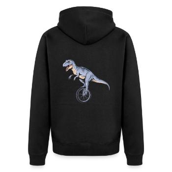 Ce gars adore les monocycles Dino - Veste à capuche bio Premium Unisexe - noir - Dos - Nico (187cm)