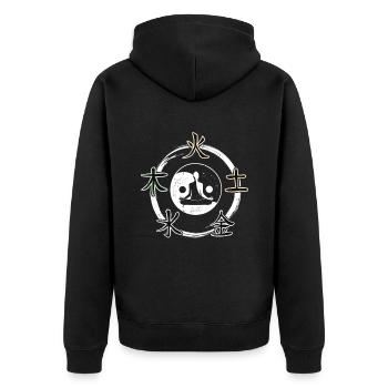 Catch Song Flower Losing Go And Deep - Unisex Premium Organic Zip Hoodie - black - Back - Nico (187cm)