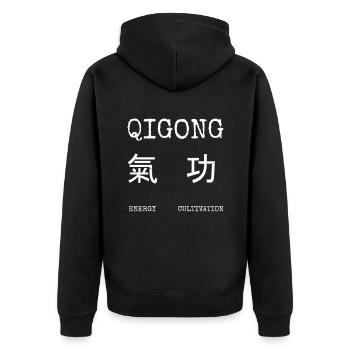 Catch Song Flower Losing Go And Deep - Unisex Premium Organic Zip Hoodie - black - Back - Nico (187cm)