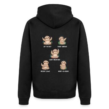 Catch Song Flower Losing Go And Deep - Unisex Premium Organic Zip Hoodie - black - Back - Nico (187cm)