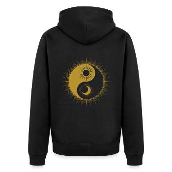Catch Song Flower Losing Go And Deep - Unisex Premium Organic Zip Hoodie - black - Back - Nico (187cm)