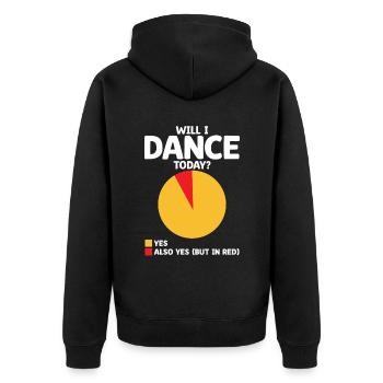 Vais-je danser aujourd’hui pour danser la chorégraphie - Veste à capuche bio Premium Unisexe - noir - Dos - Nico (187cm)