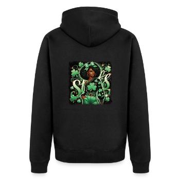 Que les manigances célèbrent la Saint-Patrick - Veste à capuche bio Premium Unisexe - noir - Dos - Nico (187cm)
