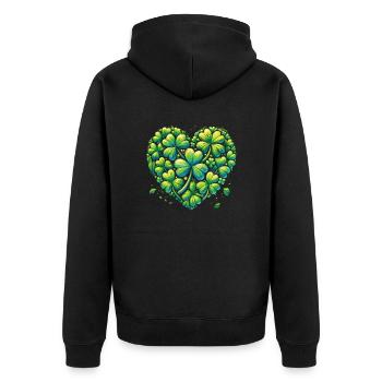 Que les manigances célèbrent la Saint-Patrick - Veste à capuche bio Premium Unisexe - noir - Dos - Nico (187cm)